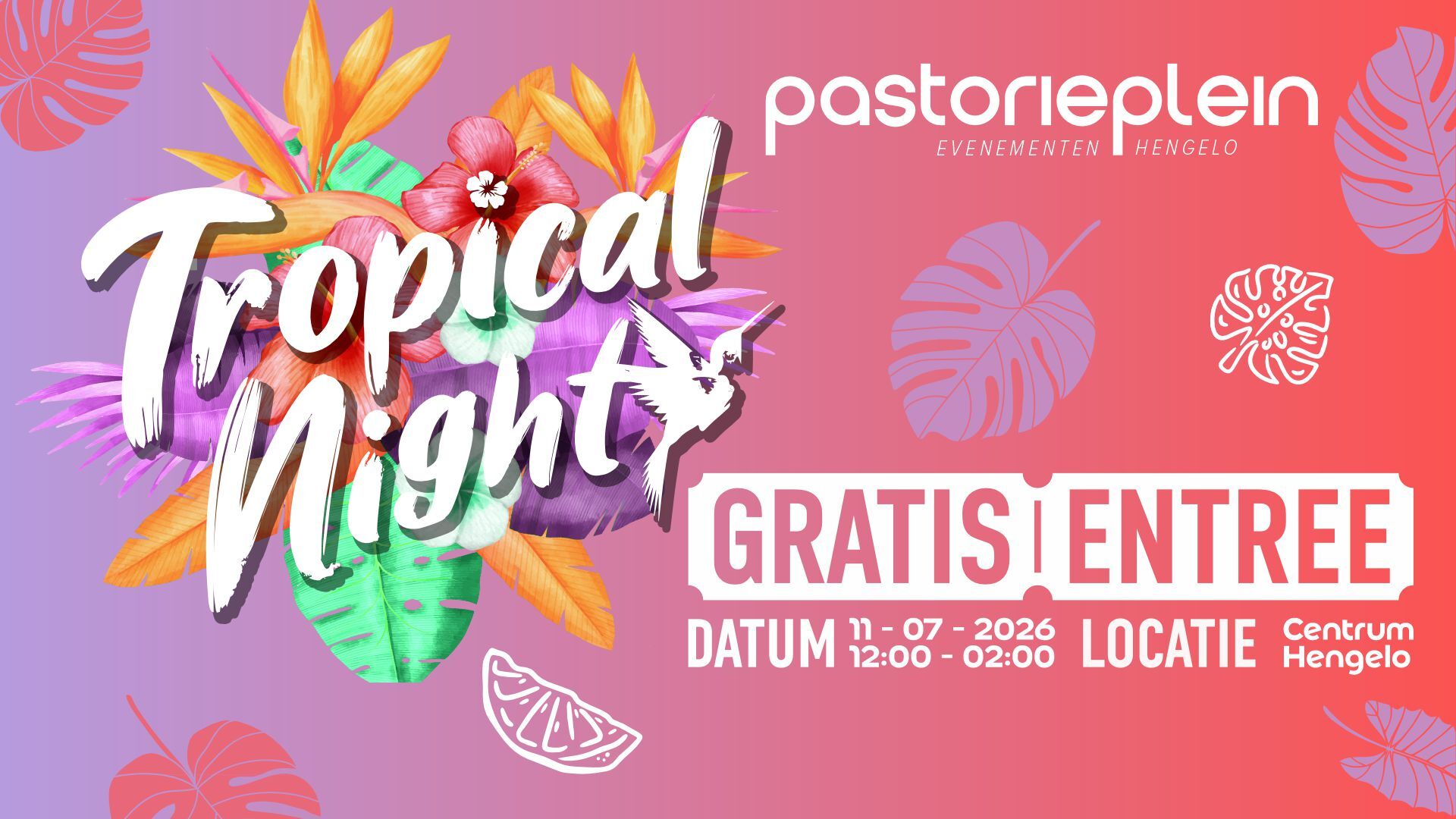 Banner Facebook Tropical Night